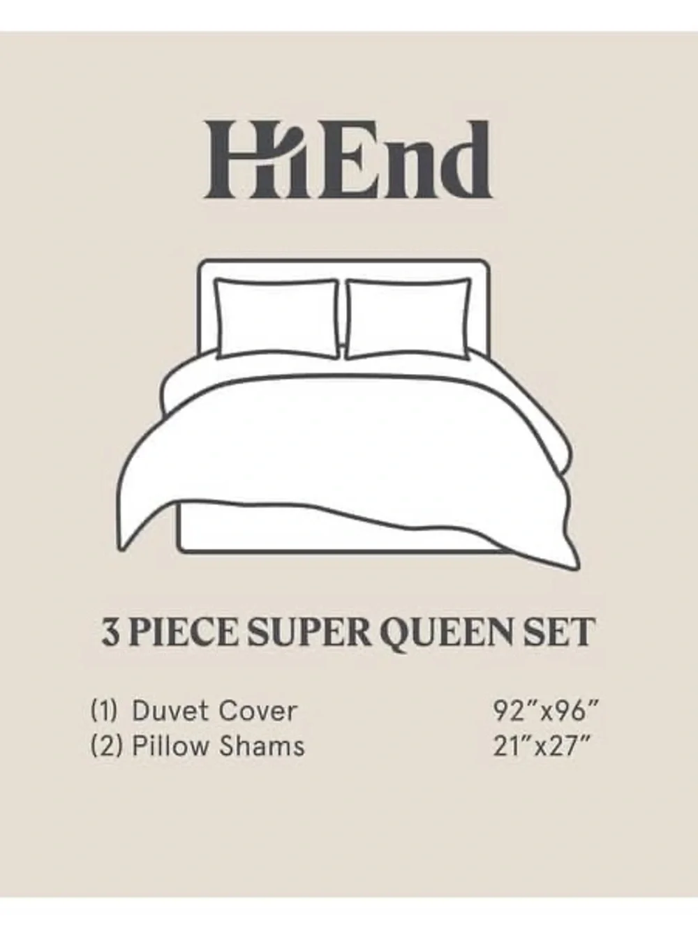 HiEnd Accents Porto Matelassé Textured 3 Piece Duvet Cover Set - Sz Full/Queen